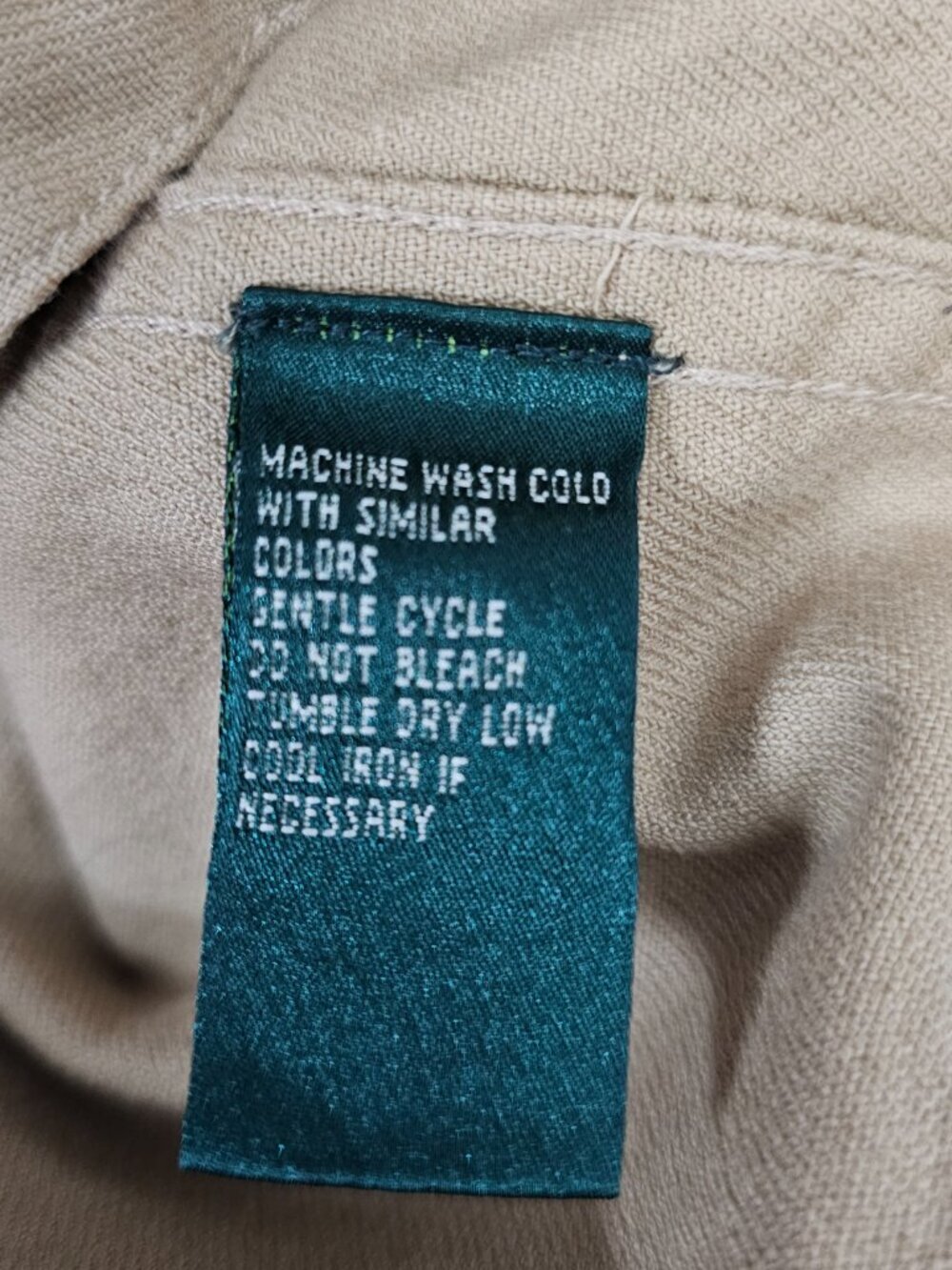 Lauren Jeans Co Ralph Lauren Denim Cotton Boho Corduroy Collar Tan Jacket M Y2K - Picture 9 of 11